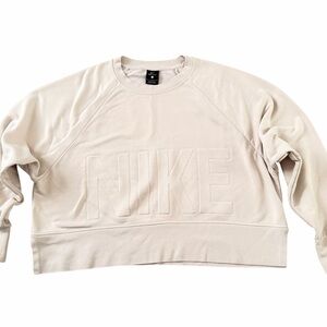 Nike Versa Relaxed Cropped Logo Crewneck Sweatshirt  Size L